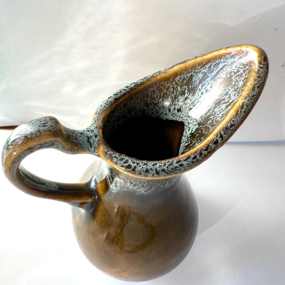 Drip Glaze Creamer, Vintage Ceramic Pitcher - Picture 5 of 6